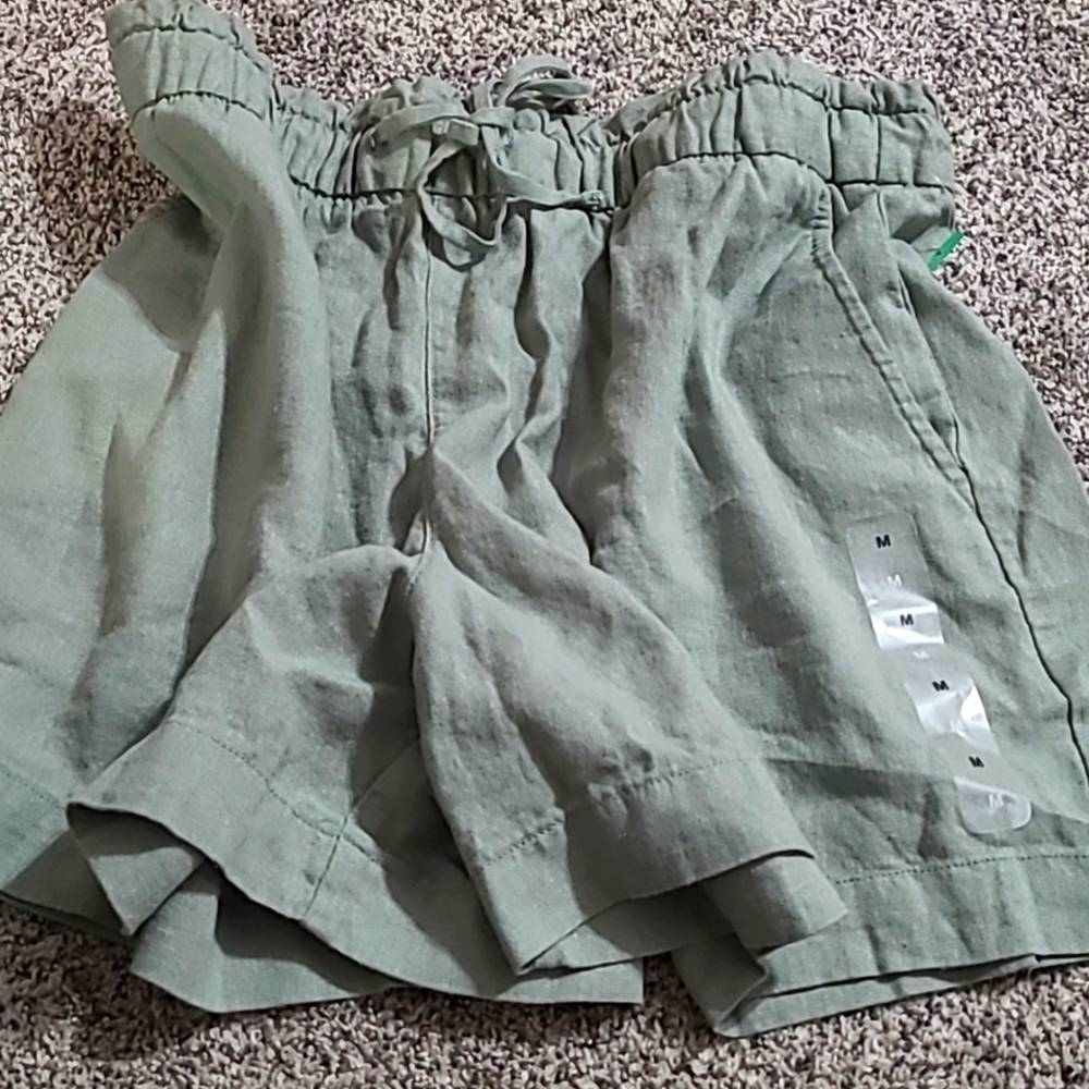 GAP High Waist Women Shorts - Sage Green